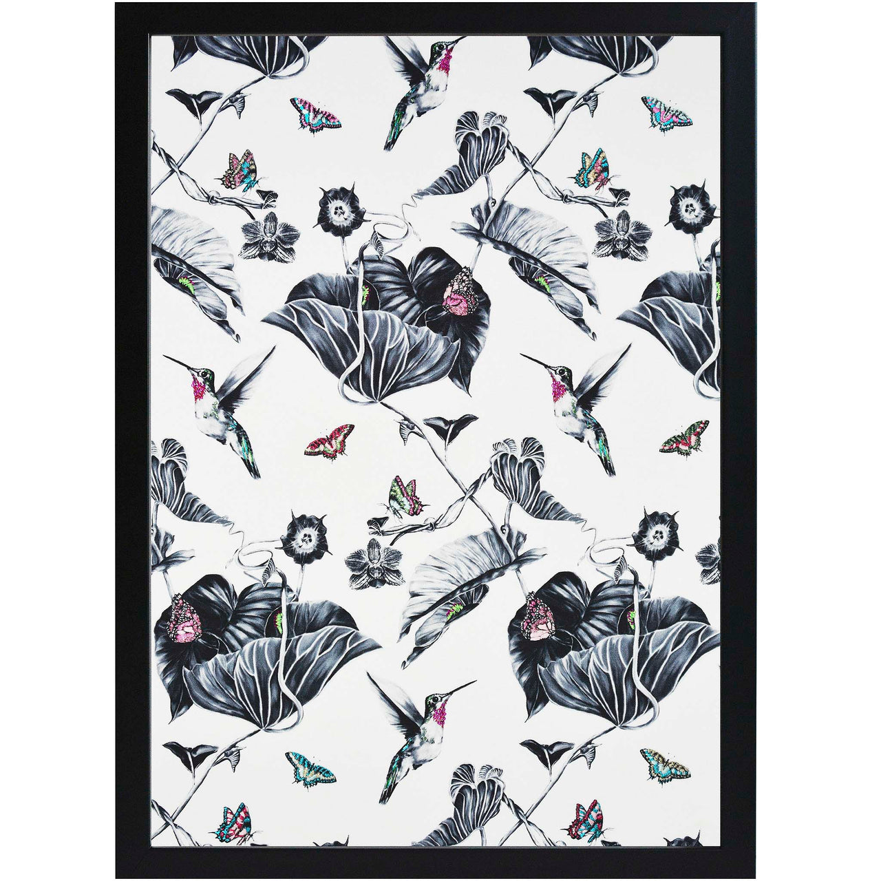 Hummingbird - Original Embroidery - Pink Large