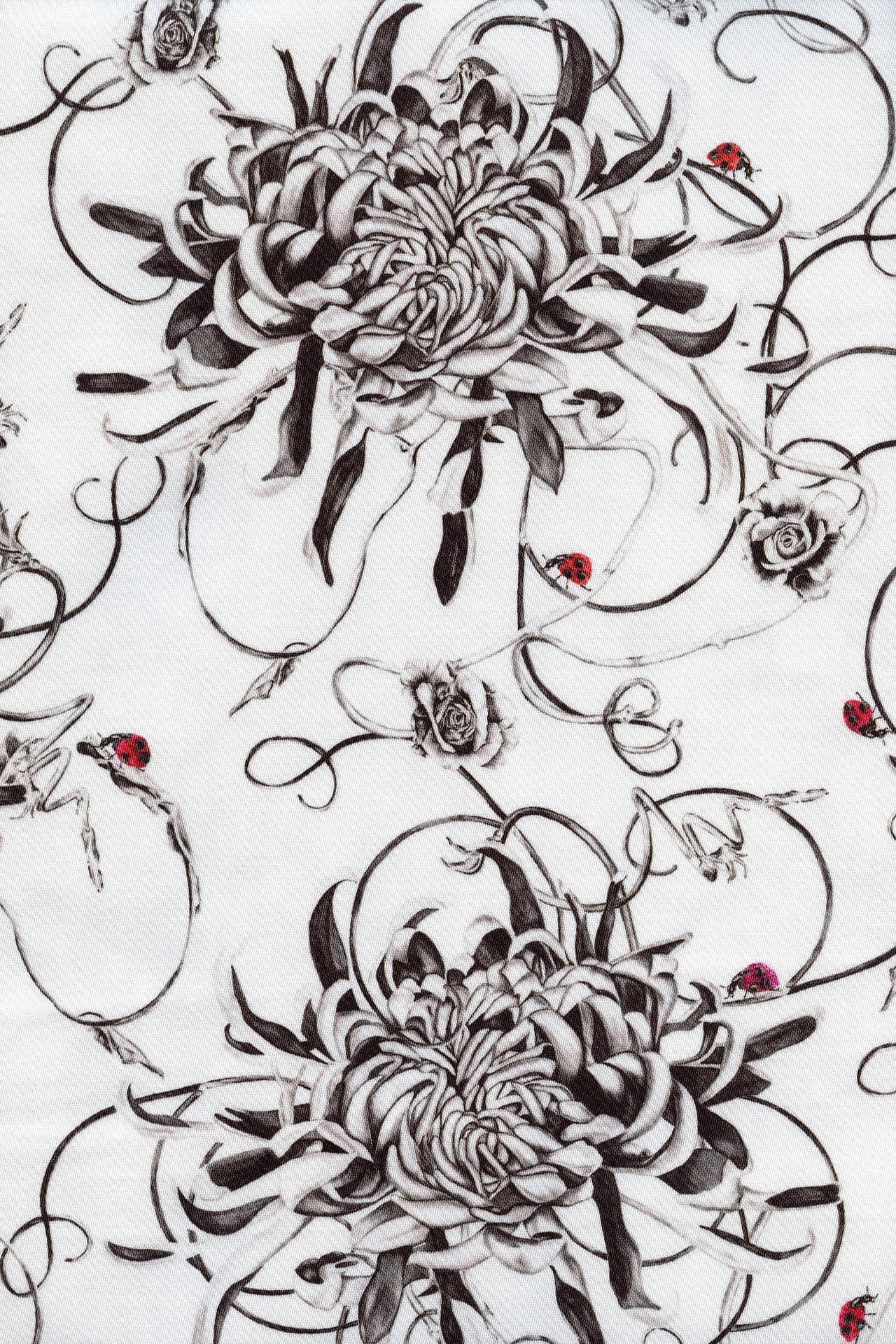 Entangled Chrysanthemums Fabric sample