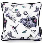 Mini cushion with Hummingbirds print and highlights of hand embroidery