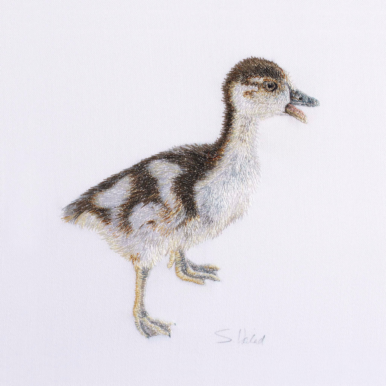 Gosling hand embroidered limited edition print