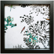 Hand Embroidered Frogs Artwork