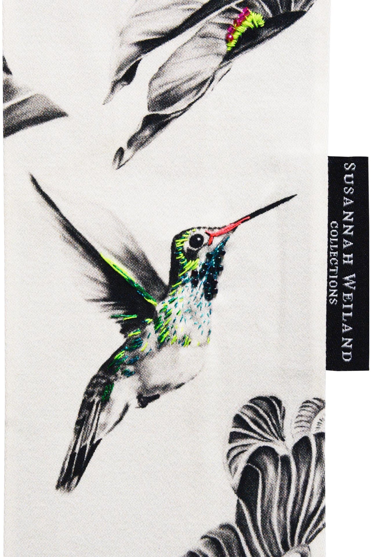 Hugo Hummingbird Embroidered Bookmark