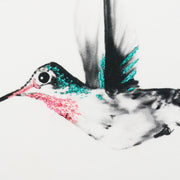 Hand Embroidered Hummingbird Artwork close up