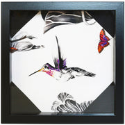 Hand Embroidered Hummingbird Artwork