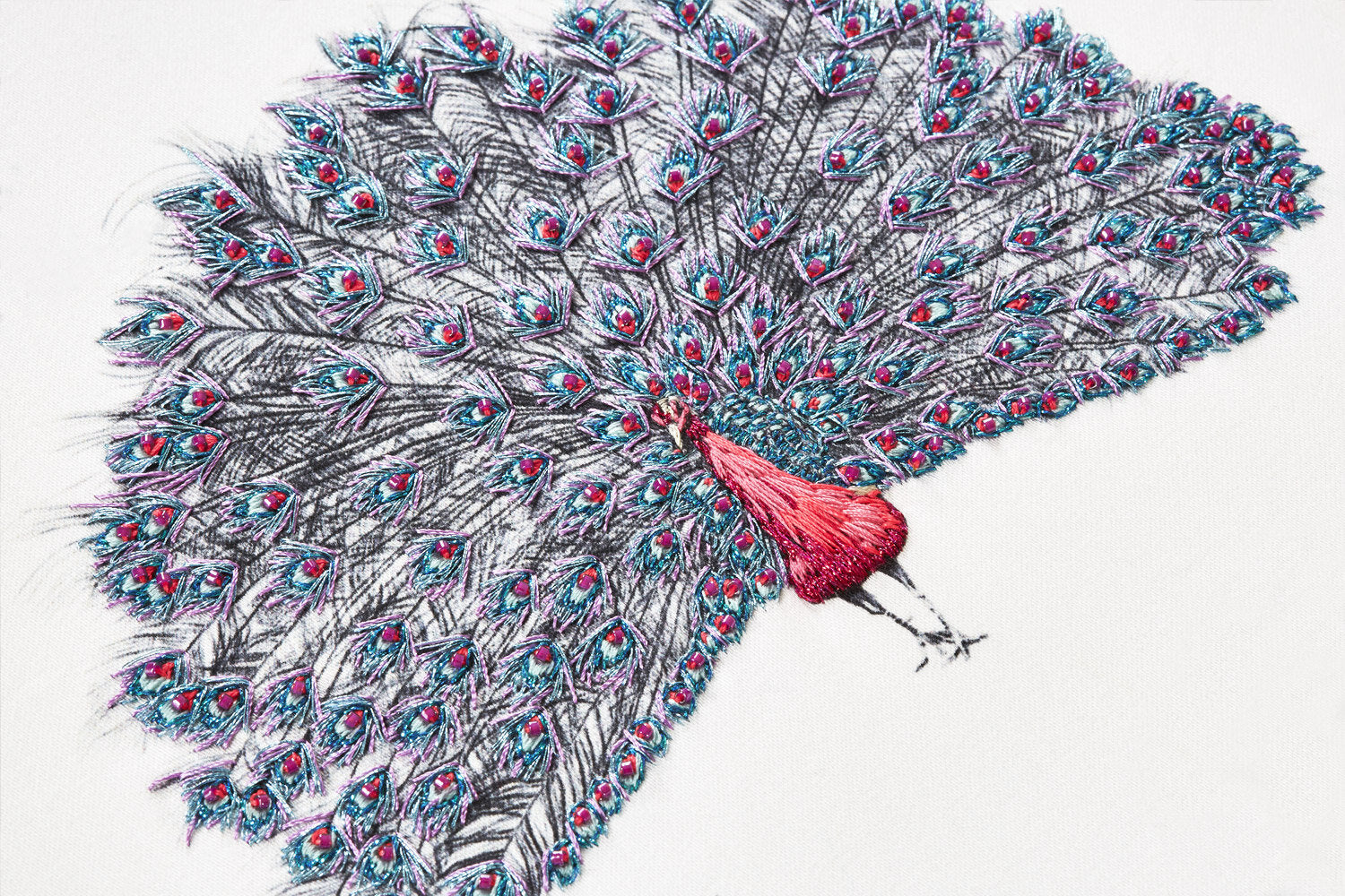 Embroidered Peacock