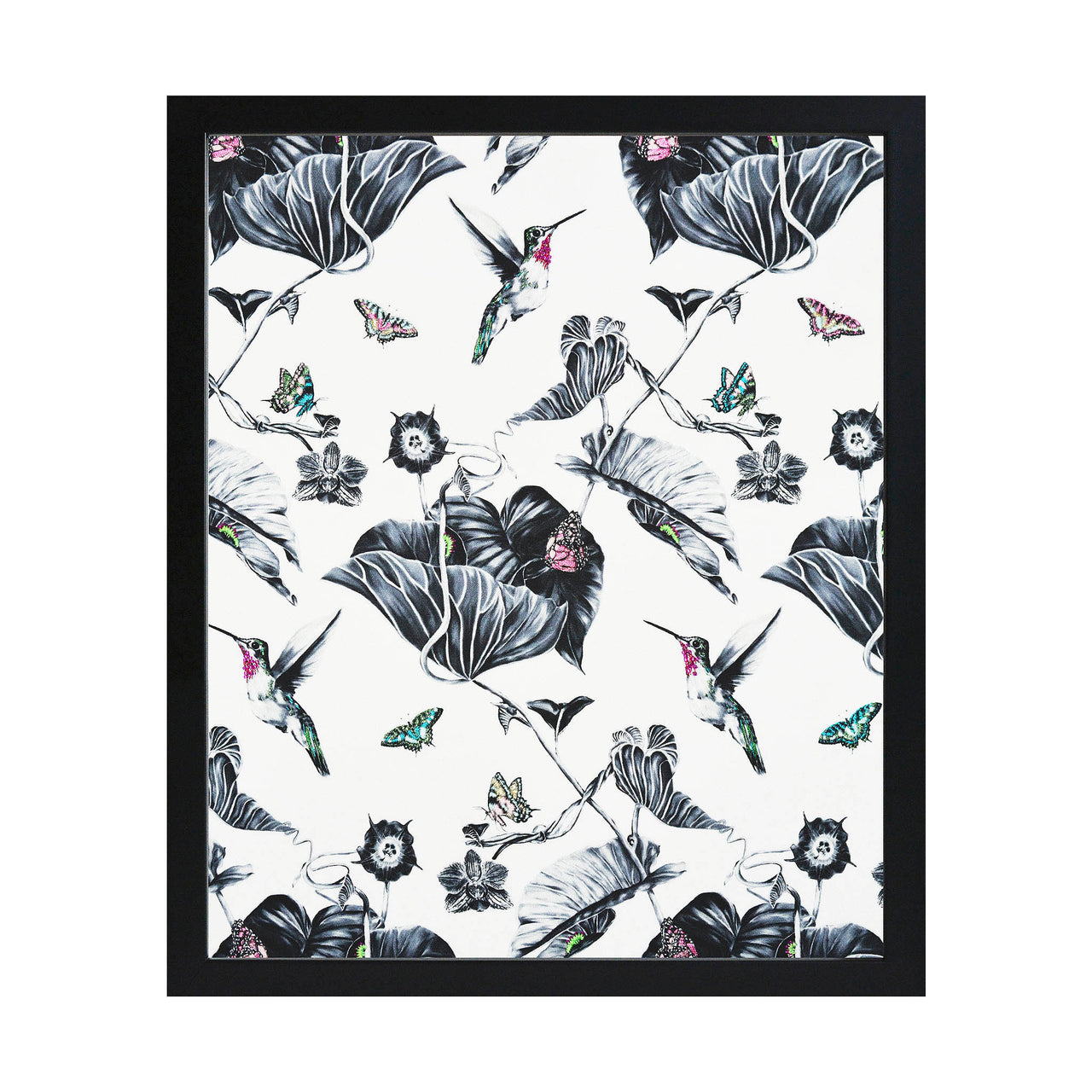 Hummingbird - Original Embroidery - Pink Medium