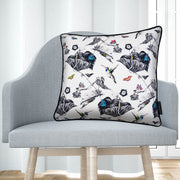 Hummingbirds cushion on chair