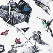 Hummingbird hand embroidered artwork close up