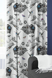 Multi hummingbirds hanging curtains.