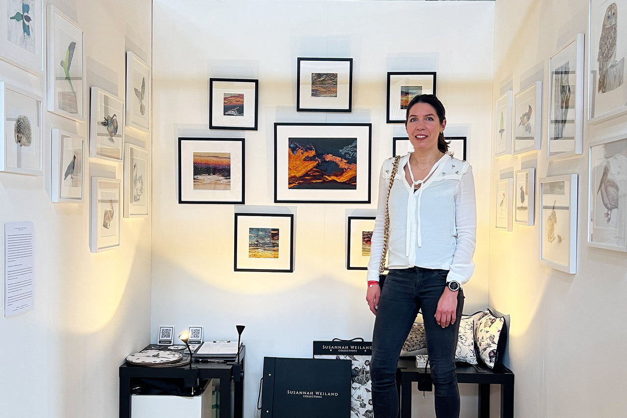 Susannah by her stand at Craftworks 2024.