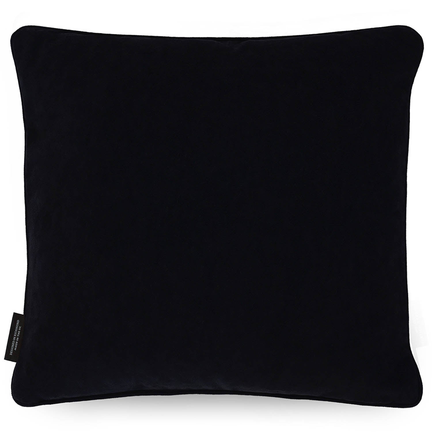 Black velvet cushion back