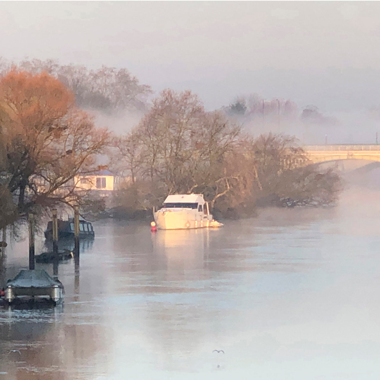 Misty River Sunrise
