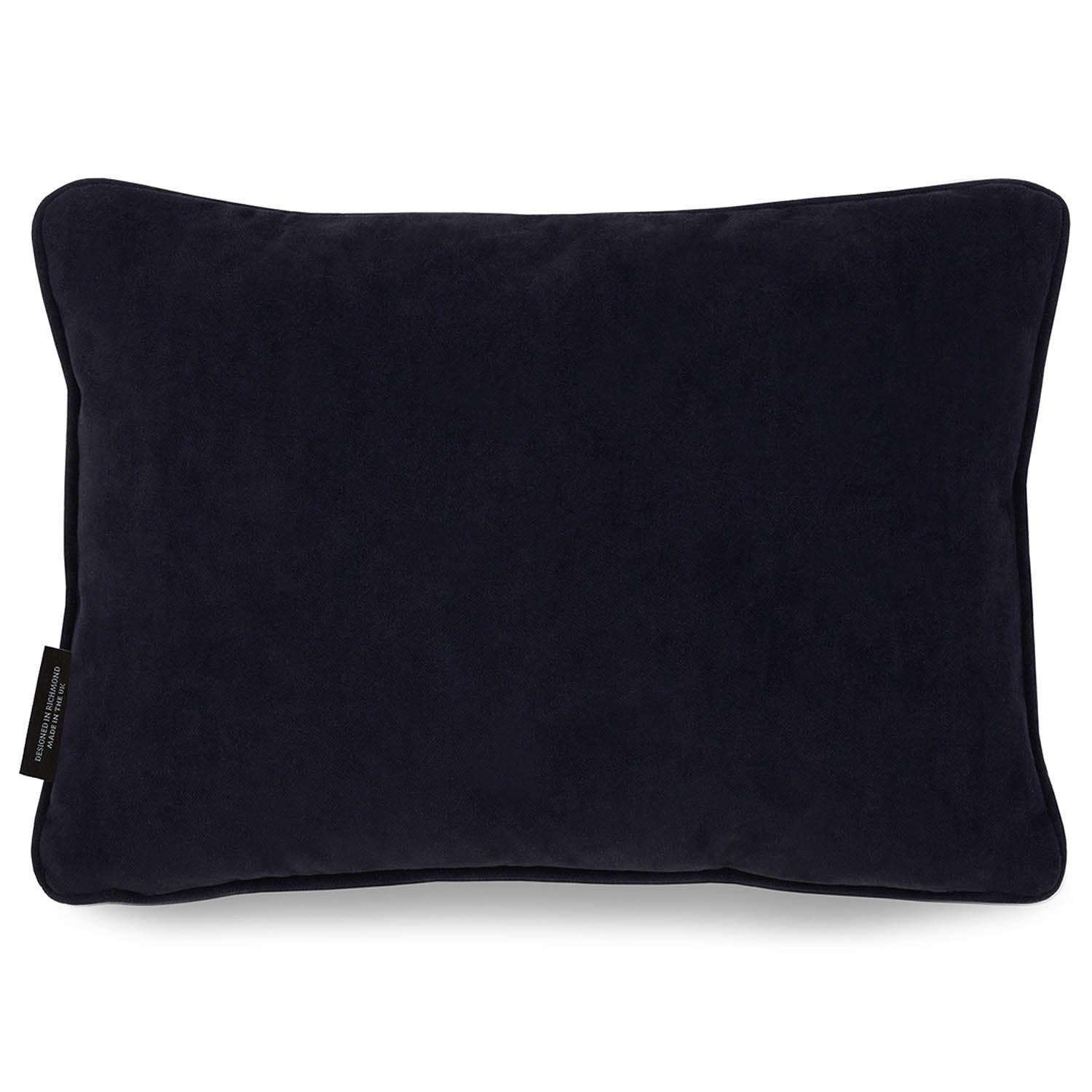 Black velvet cushion back