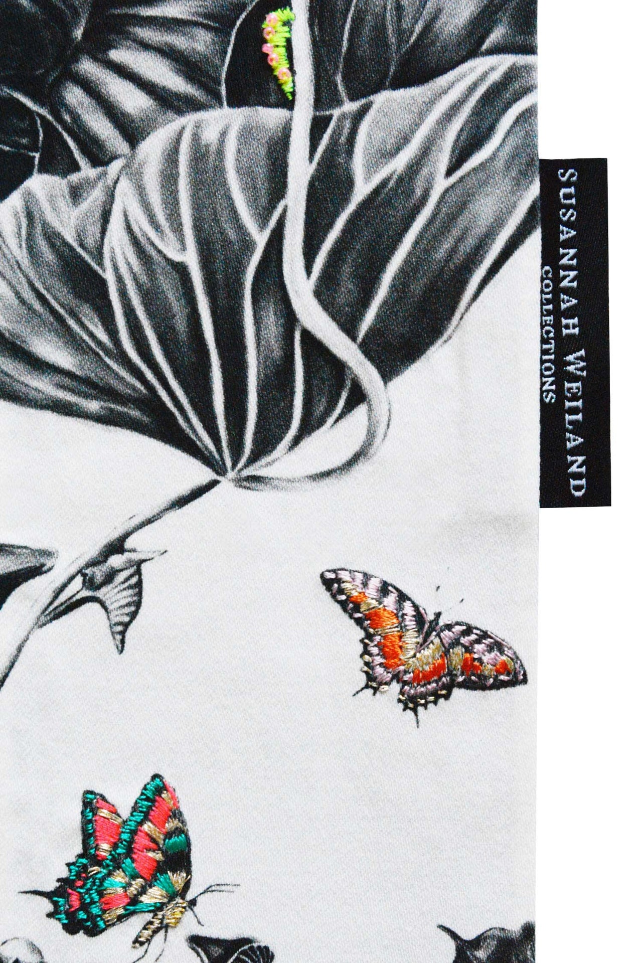 Gold &amp; Green Butterfly Embroidered Bookmark