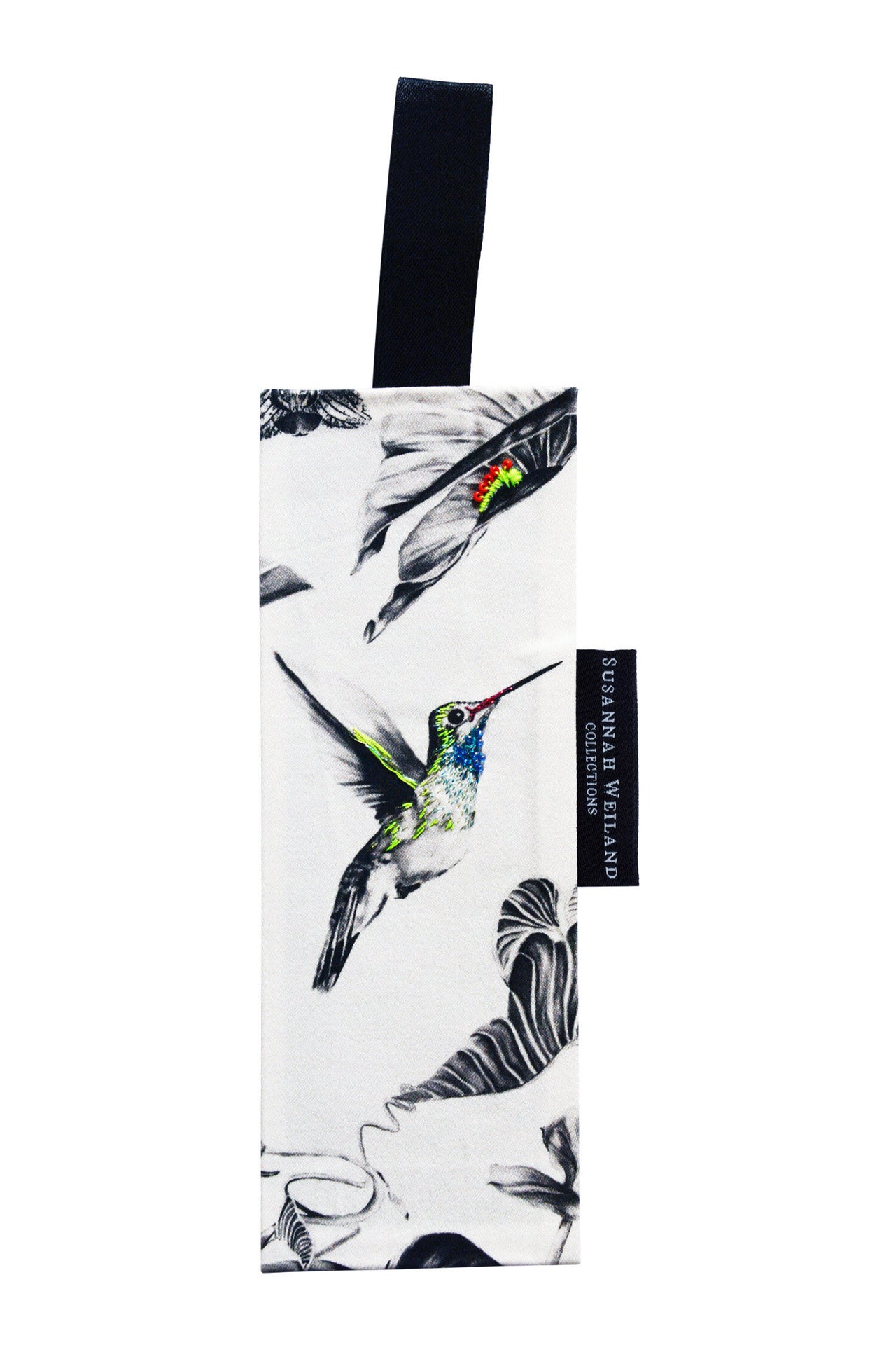 Herbert Hummingbird Embroidered Bookmark