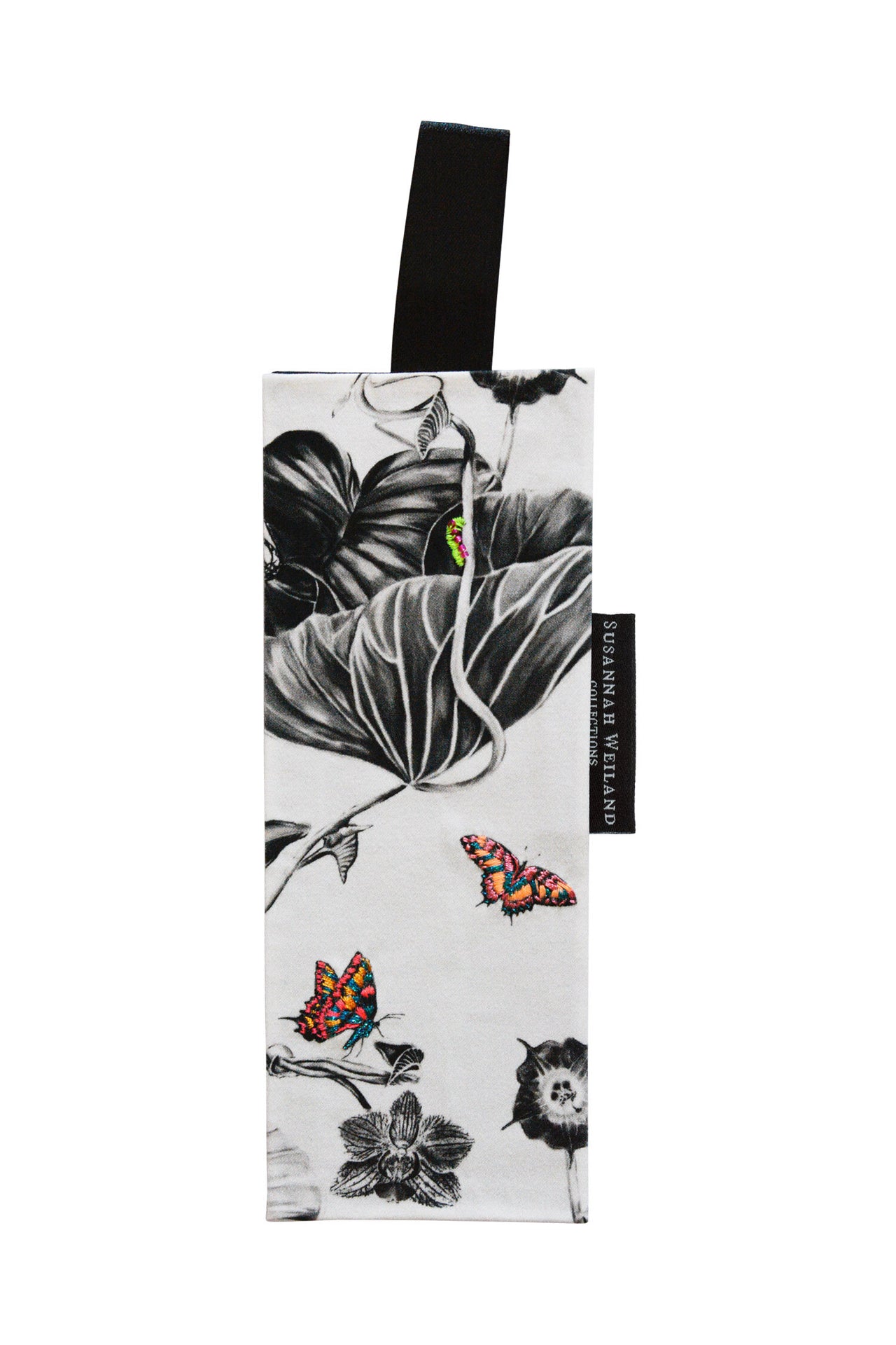 Peach &amp; Blue Butterfly Embroidered Bookmark