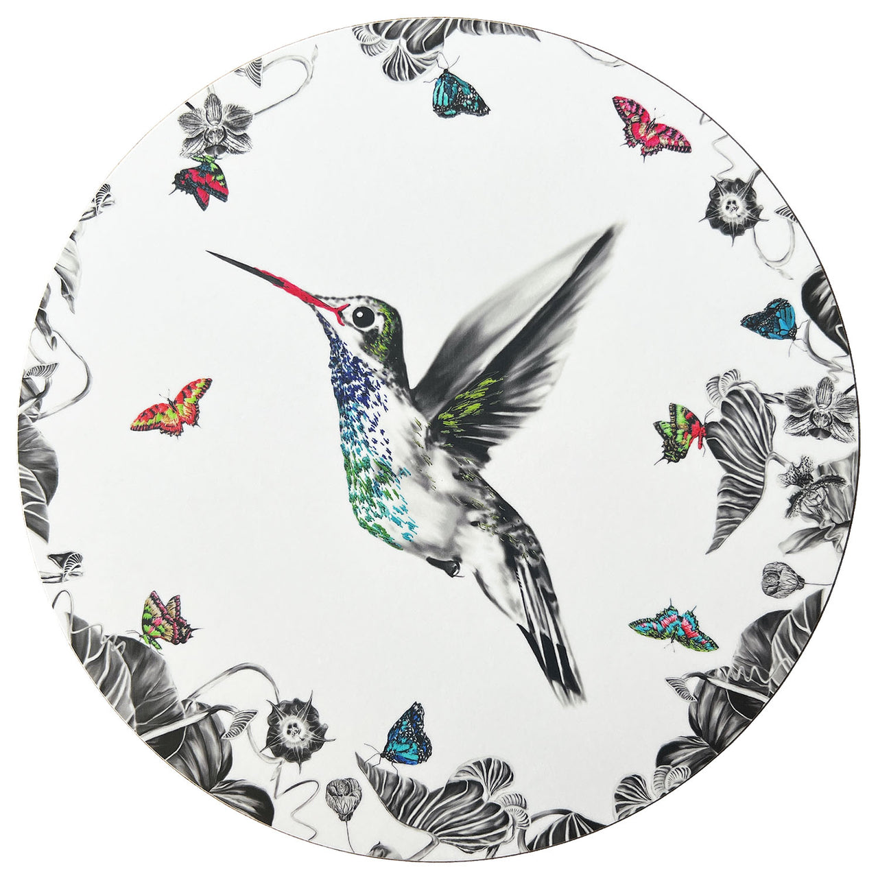 White hummingbird placemat