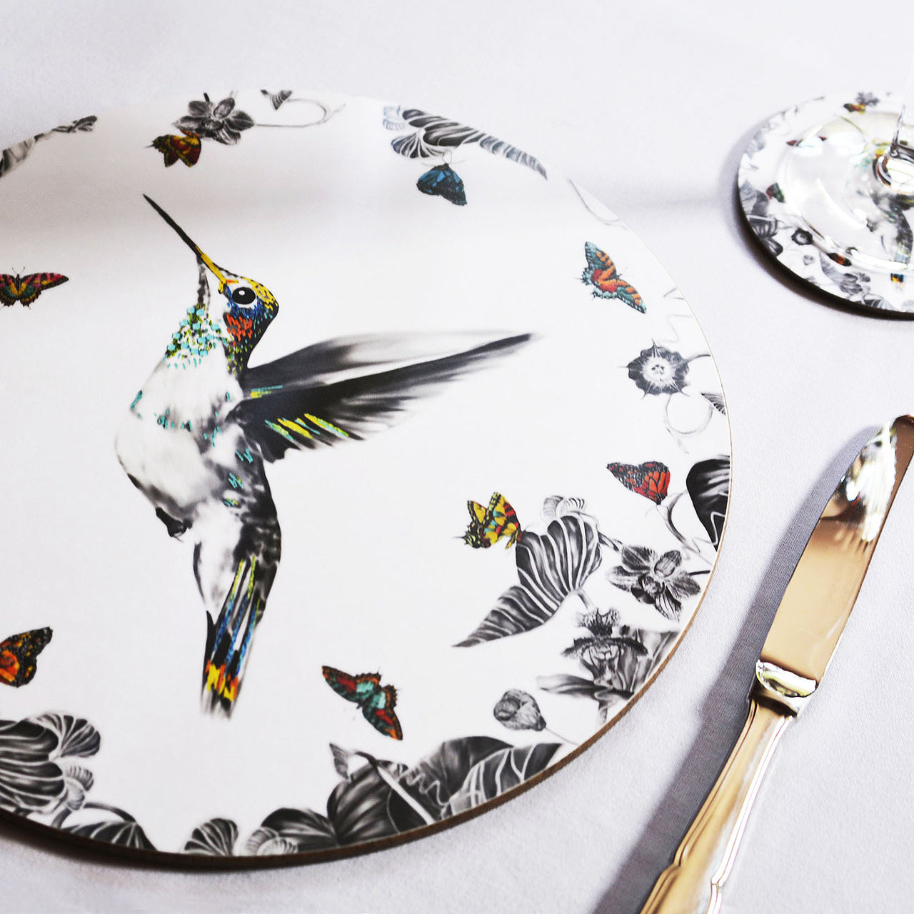 Hummingbird Placemat White - Hudson