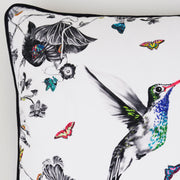 Harlow The Hummingbird Hand Embroidered Cushion close up