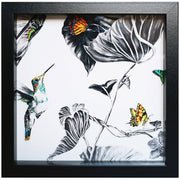 Hand Embroidered Hummingbird Artwork 